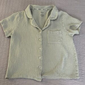 Born 100% cotton muslin button down top 145219